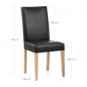 Sedia Pelle rigenerata Legno - Chicago Quercia