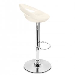 Sgabello Plastica Cromato - Crescent Arrancione