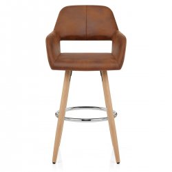  Sgabello Ecopelle Antica Legno - Kite Crema