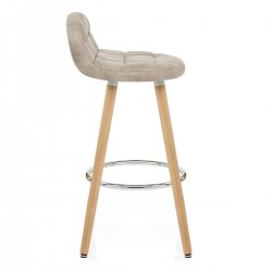 Sgabello Ecopelle Antica Legno - Sole Marrone