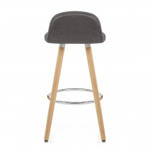 Sgabello Ecopelle Antica Legno - Sole Grigio