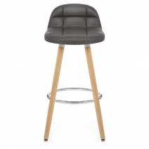 Sgabello Ecopelle Antica Legno - Sole Grigio