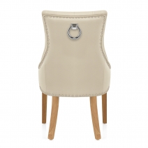 Sedia Pelle Rigenerata Quercia - Ascot Crema