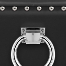 Sedia Pelle Rigenerata Quercia - Ascot Nero