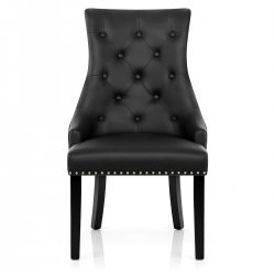 Sedia Pelle Rigenerata - Ascot Nero
