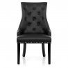 Sedia Pelle Rigenerata - Ascot Nero