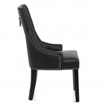 Sedia Pelle Rigenerata - Ascot Nero