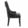 Sedia Pelle Rigenerata - Ascot Nero
