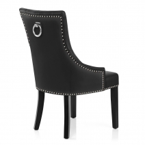 Sedia Pelle Rigenerata - Ascot Nero