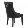 Sedia Pelle Rigenerata - Ascot Nero