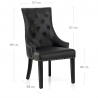 Sedia Pelle Rigenerata - Ascot Nero