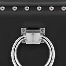 Sedia Pelle Rigenerata - Ascot Nero