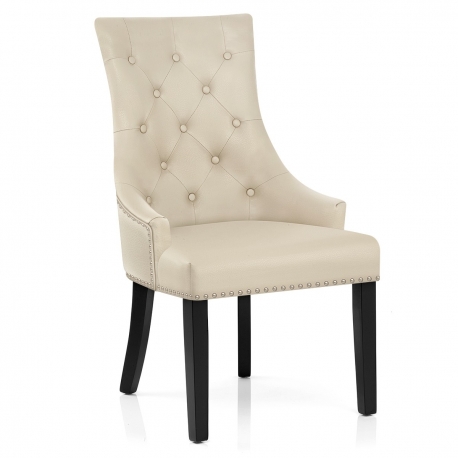 Sedia Pelle Rigenerata - Ascot Crema