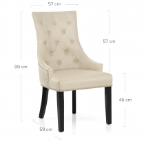 Sedia Pelle Rigenerata - Ascot Crema