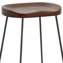 Bloc Stool Dark Wood