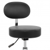 Sedia Ecopelle Cromato - Swivel con schienale Nero