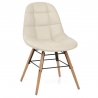 Sedia Ecopelle Legno - Tate Crema