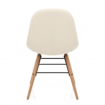 Sedia Ecopelle Legno - Tate Crema
