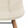 Sedia Ecopelle Legno - Tate Crema