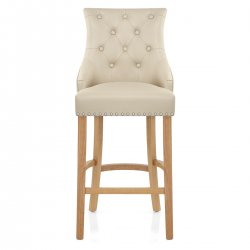 Sgabello Pelle Rigenerata Quercia - Ascot Nero