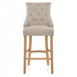 Sgabello Tessuto Quercia - Ascot Grigio Scuro