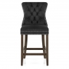Sgabello Legno Velluto - Kensington Nero