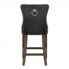 Sgabello Legno Velluto - Kensington Nero