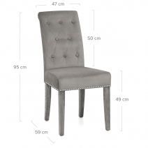 Sedia Velluto - Moreton Grigio