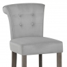 Sgabello Velluto Legno - Carlton Crema