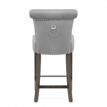 Sgabello Velluto Legno - Carlton Crema