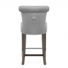 Sgabello Velluto Legno - Carlton Crema