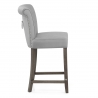 Sgabello Velluto Legno - Carlton Crema