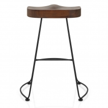 Freedom Black Stool Dark Wood