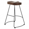 Freedom Black Stool Dark Wood