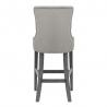 Sgabello Velluto Legno - Etienne Grigio