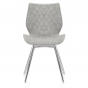 Sedia Ecopelle Cromata - Lux Grigio