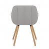 Sedia Velluto Legno - Harris Grigio