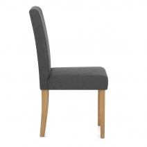 Sedia Tessuto Legno - Jackson Grigio Scuro