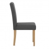 Sedia Tessuto Legno - Jackson Grigio Scuro