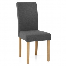 Sedia Tessuto Legno - Jackson Grigio Scuro