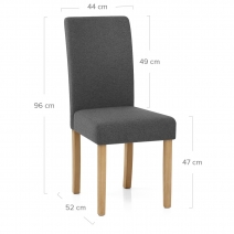 Sedia Tessuto Legno - Jackson Grigio Scuro