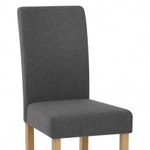 Sedia Tessuto Legno - Jackson Grigio Scuro