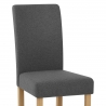 Sedia Tessuto Legno - Jackson Grigio Scuro