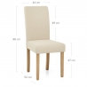 Sedia Tessuto Legno - Jackson Crema