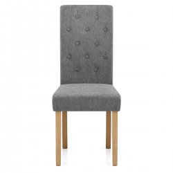 Sedia Tessuto Legno - Portland Grigio
