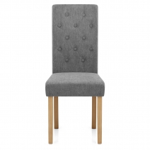 Sedia Tessuto Legno - Portland Grigio