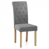 Sedia Tessuto Legno - Portland Grigio