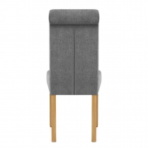 Sedia Tessuto Legno - Portland Grigio