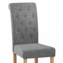 Sedia Tessuto Legno - Portland Grigio