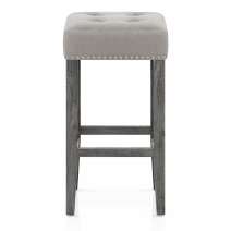 Banqueta Terciopelo Madera – Dove Grigio